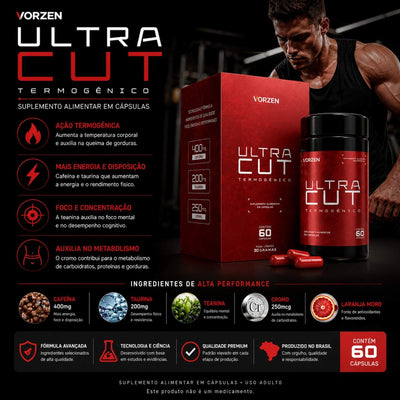 Termogênico Ultra Cut 60 Cápsulas Vorzen