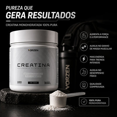 Creatina 100% Pura Pote 300g Vorzen