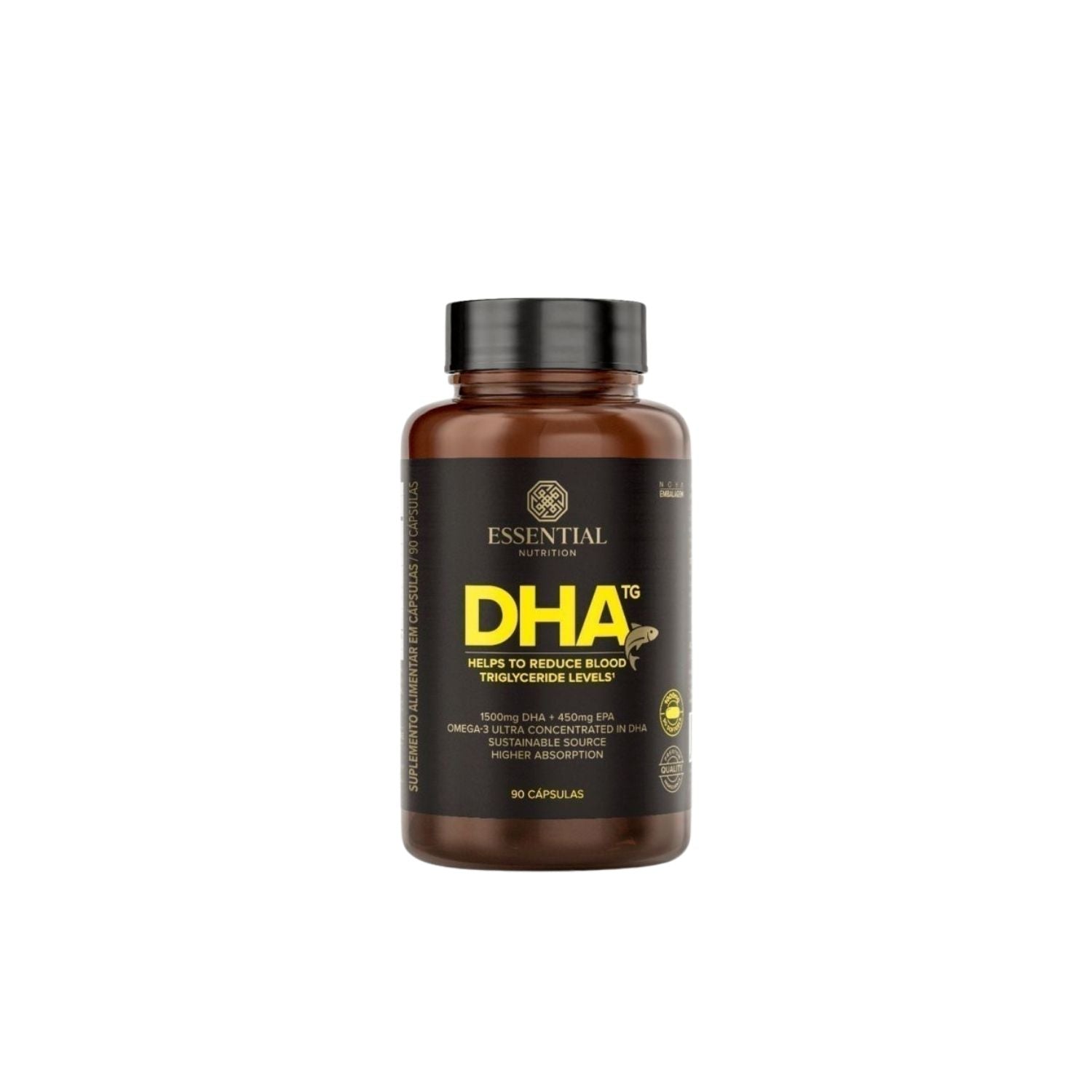 Ômega 3  DHA TG 1g 90 Cápsulas Essential
