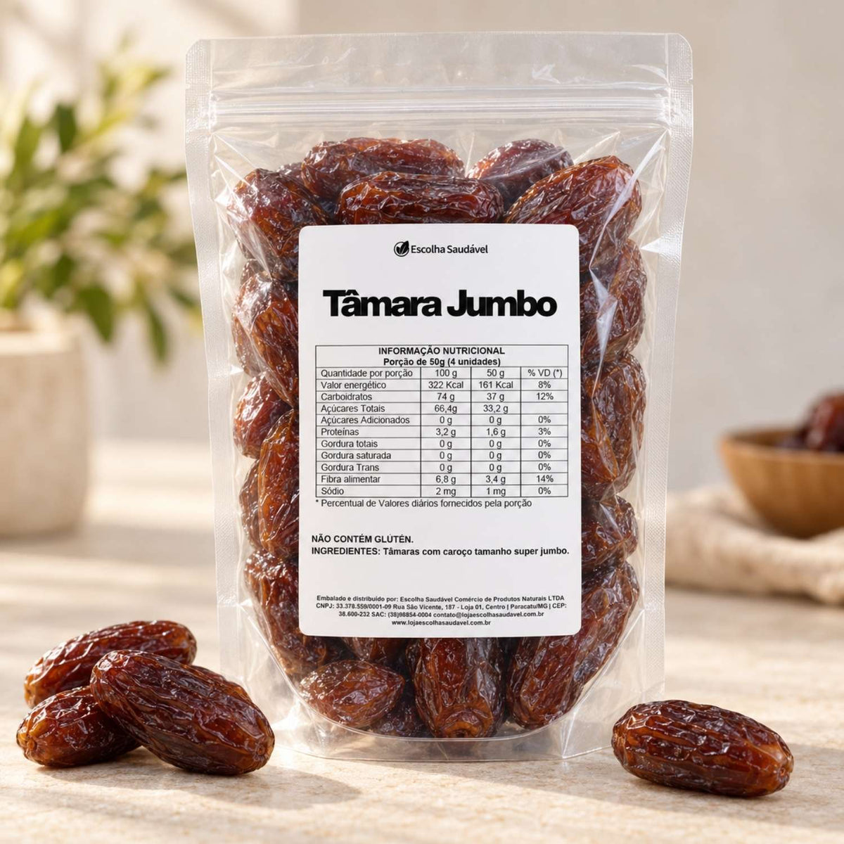 Tâmara Jumbo com Caroço