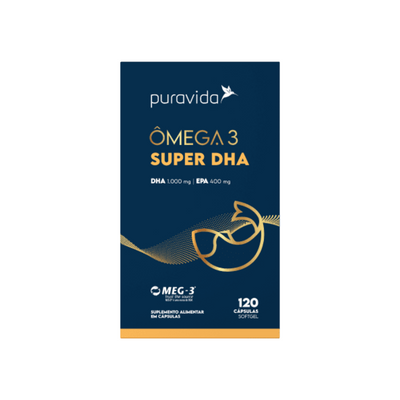 Ômega 3 Super DHA 120 Cápsulas Pura Vida
