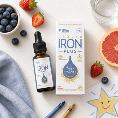 Iron Plus (Ferro Infantil) em Gotas for Kids Morango 30ml True Source
