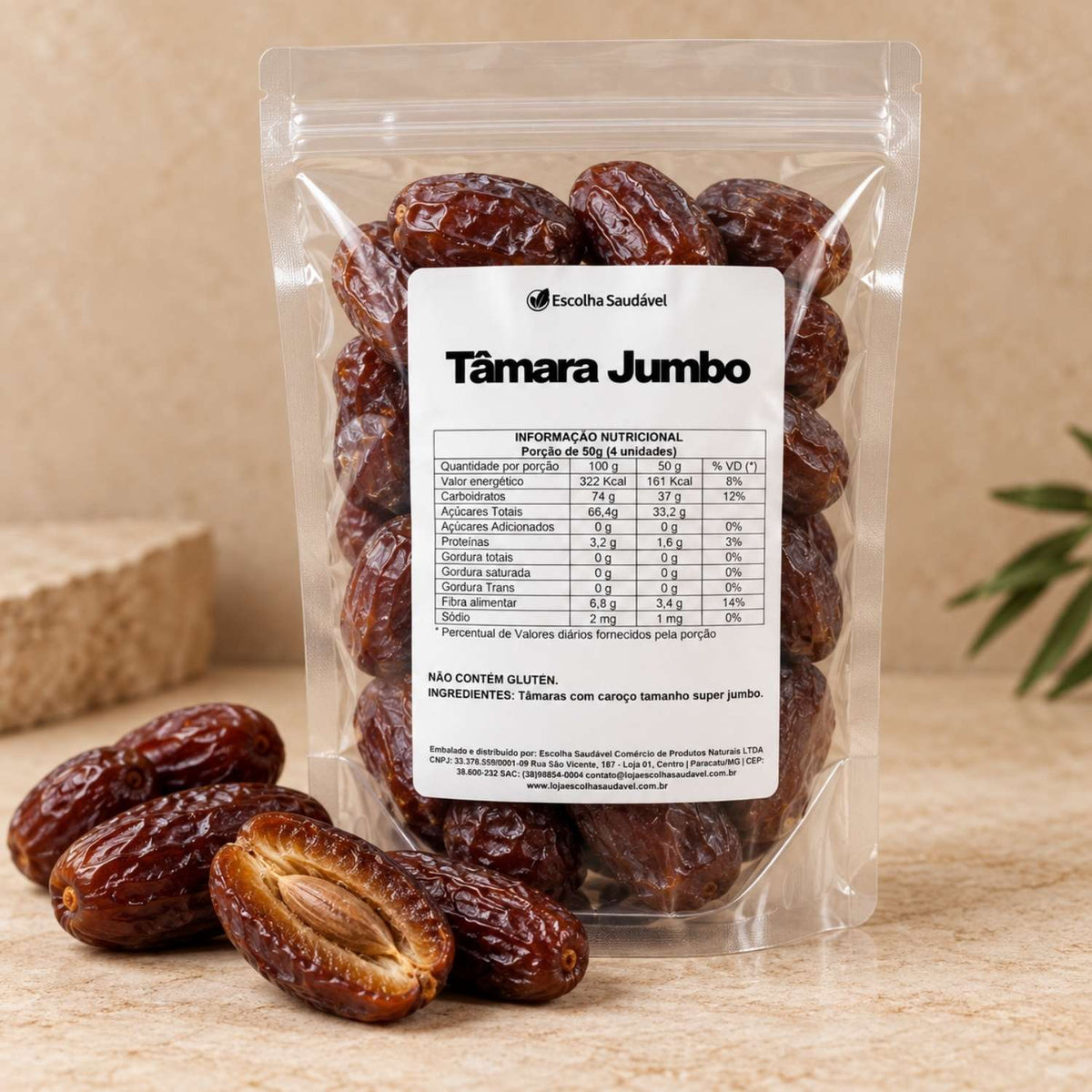 Tâmara Jumbo com Caroço