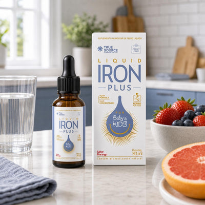 Iron Plus (Ferro Infantil) em Gotas for Kids Morango 30ml True Source