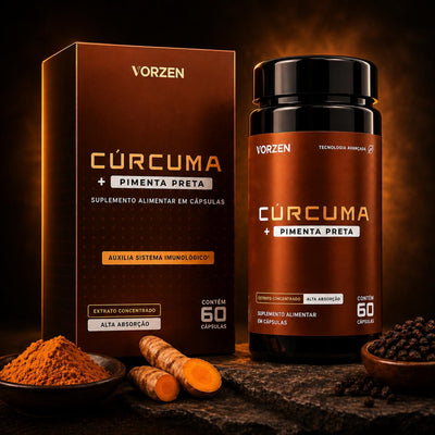 Cúrcuma com Pimenta Preta 60 Cápsulas Vorzen