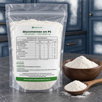 Glucomanan em Pó (Fibra de Konjac)
