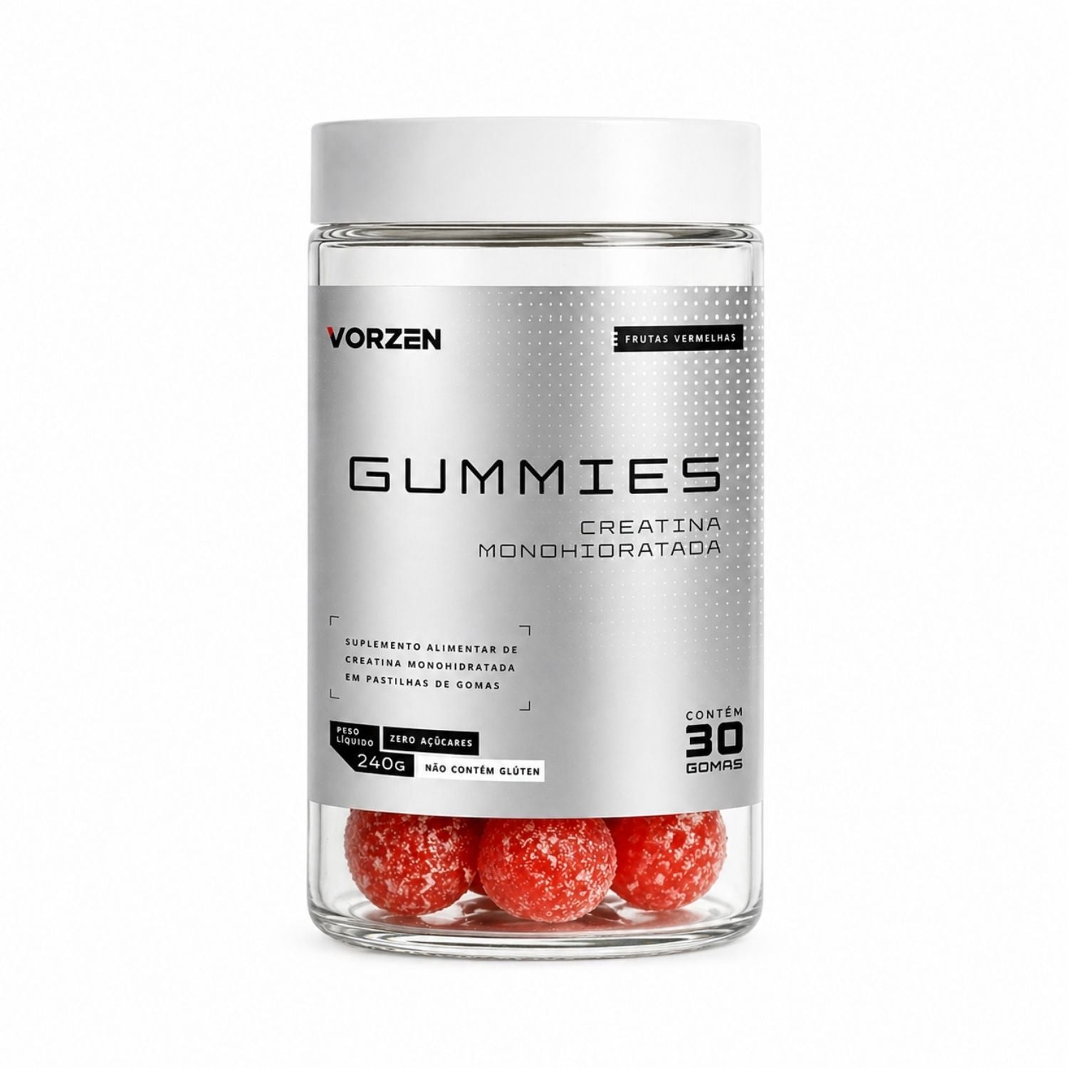 Creatina Gummies 30 Gomas Sabor Frutas Vermelhas Vorzen
