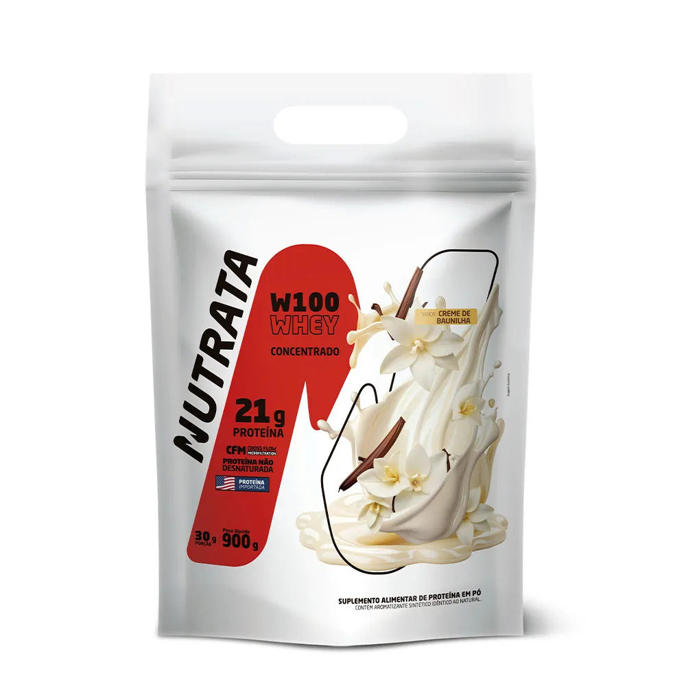 Whey Protein Concentrado W100 Refil 900g Nutrata