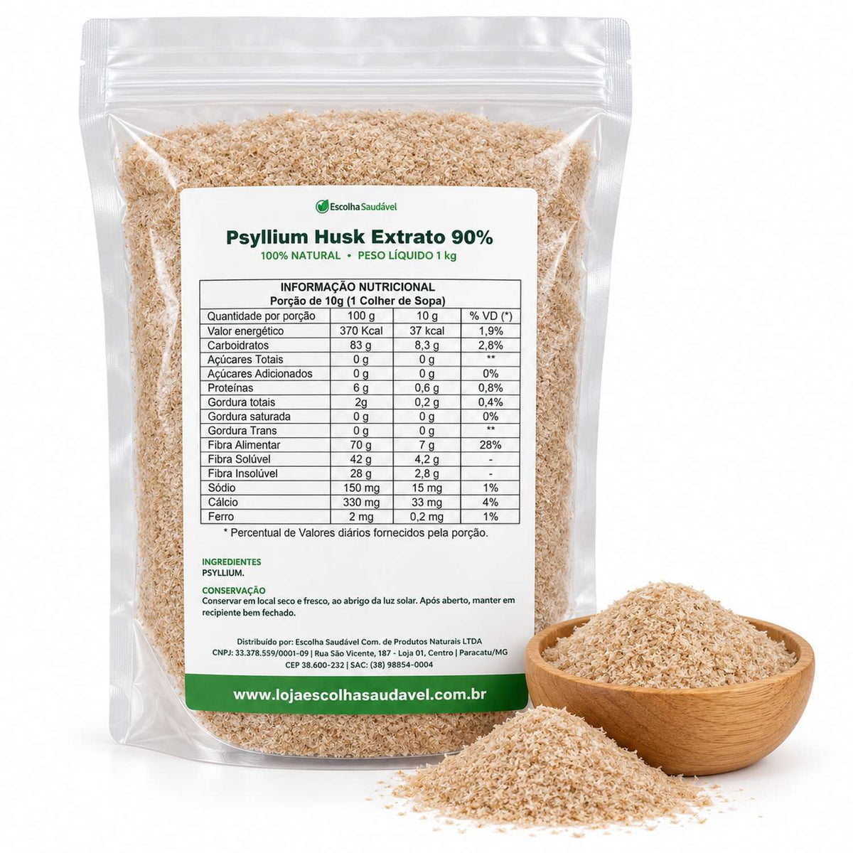 Psyllium Husk Extrato 90%