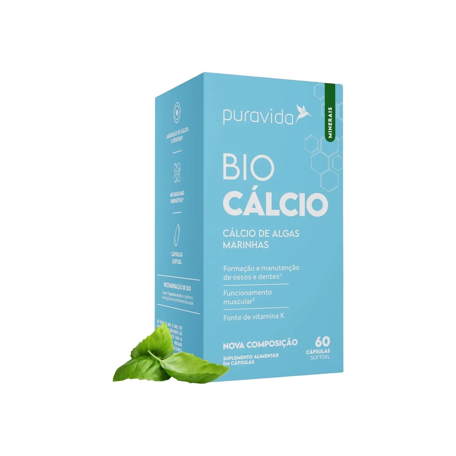 Bio Calcio 60 Cápsulas Pura Vida