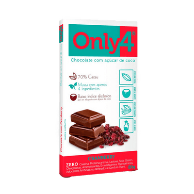 Barra de Chocolate Only4 80g (Vegano)