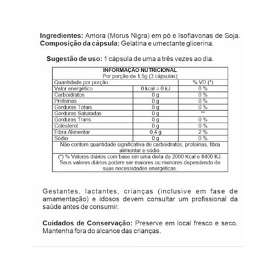 Amora com Isoflavona 500mg 60 Cápsulas Ciência da Natureza