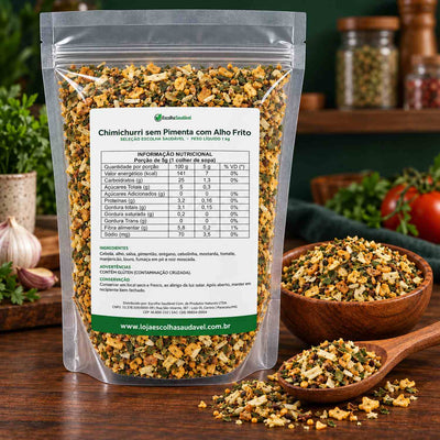 Chimichurri sem Pimenta com Alho Frito