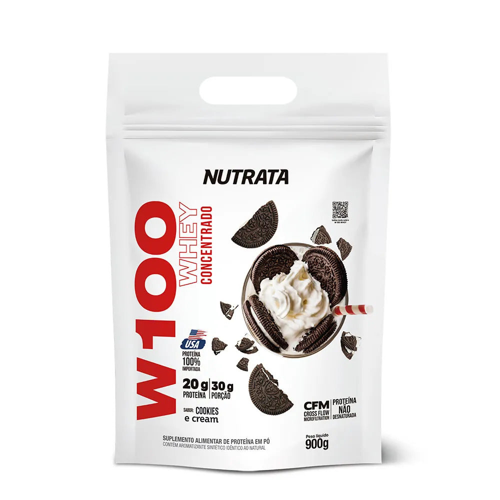 Whey Protein Concentrado W100 Refil 900g Nutrata