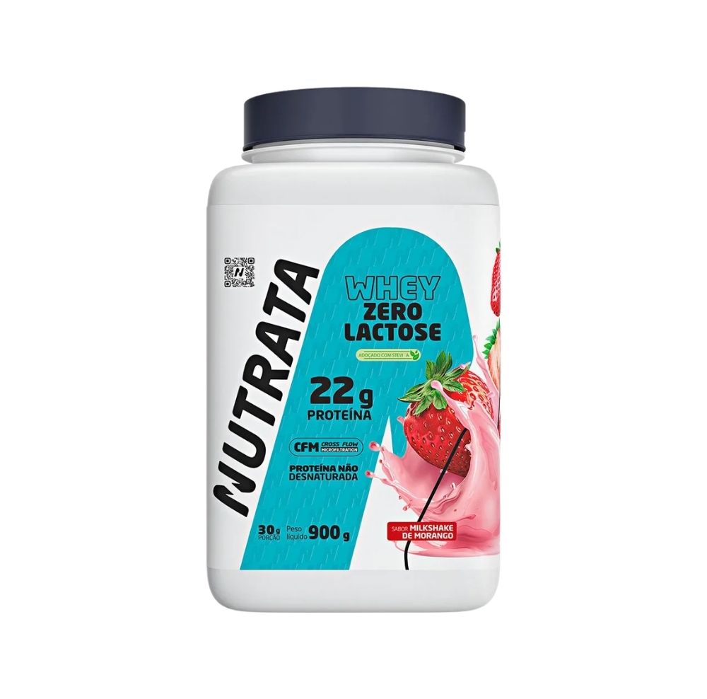 Whey Protein Concentrado Zero Lactose Pote 900g Nutrata