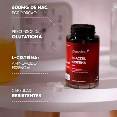 NAC-600 N-Acetil Cisteina 60 Cápsulas Pura Vida