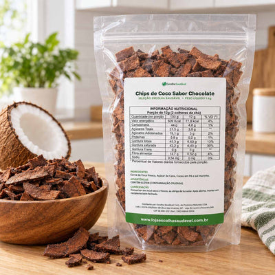 Chips de Coco Sabor Chocolate