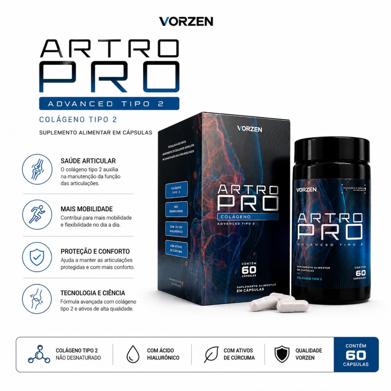 Artro Pro Vorzen – Detalhe das cápsulas e composição
