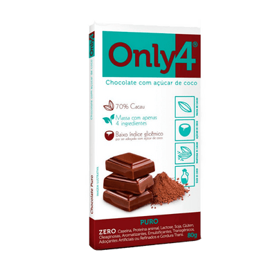 Barra de Chocolate Only4 80g (Vegano)