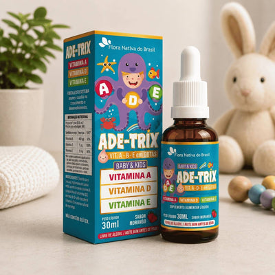 Ade Trix (Vitamina A, D, E) Sabor Morango 30ml  Flora Nativa
