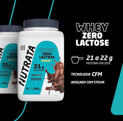 Whey Protein Concentrado Zero Lactose Pote 900g Nutrata