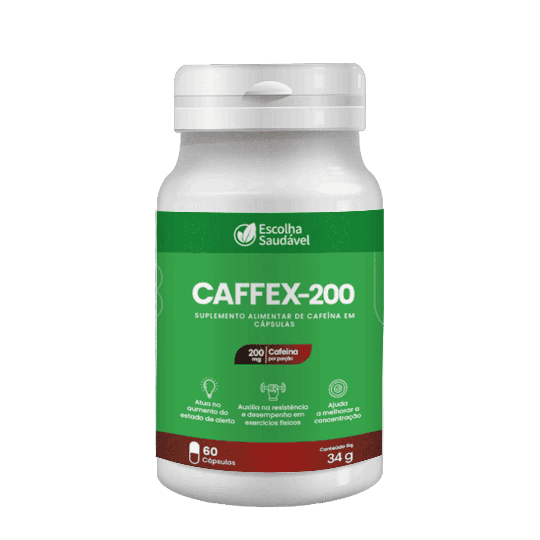 Cafeina Caffex-200 60 Cápsulas Escolha Saudável