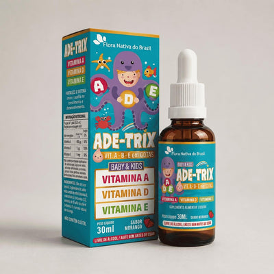 Ade Trix (Vitamina A, D, E) Sabor Morango 30ml  Flora Nativa