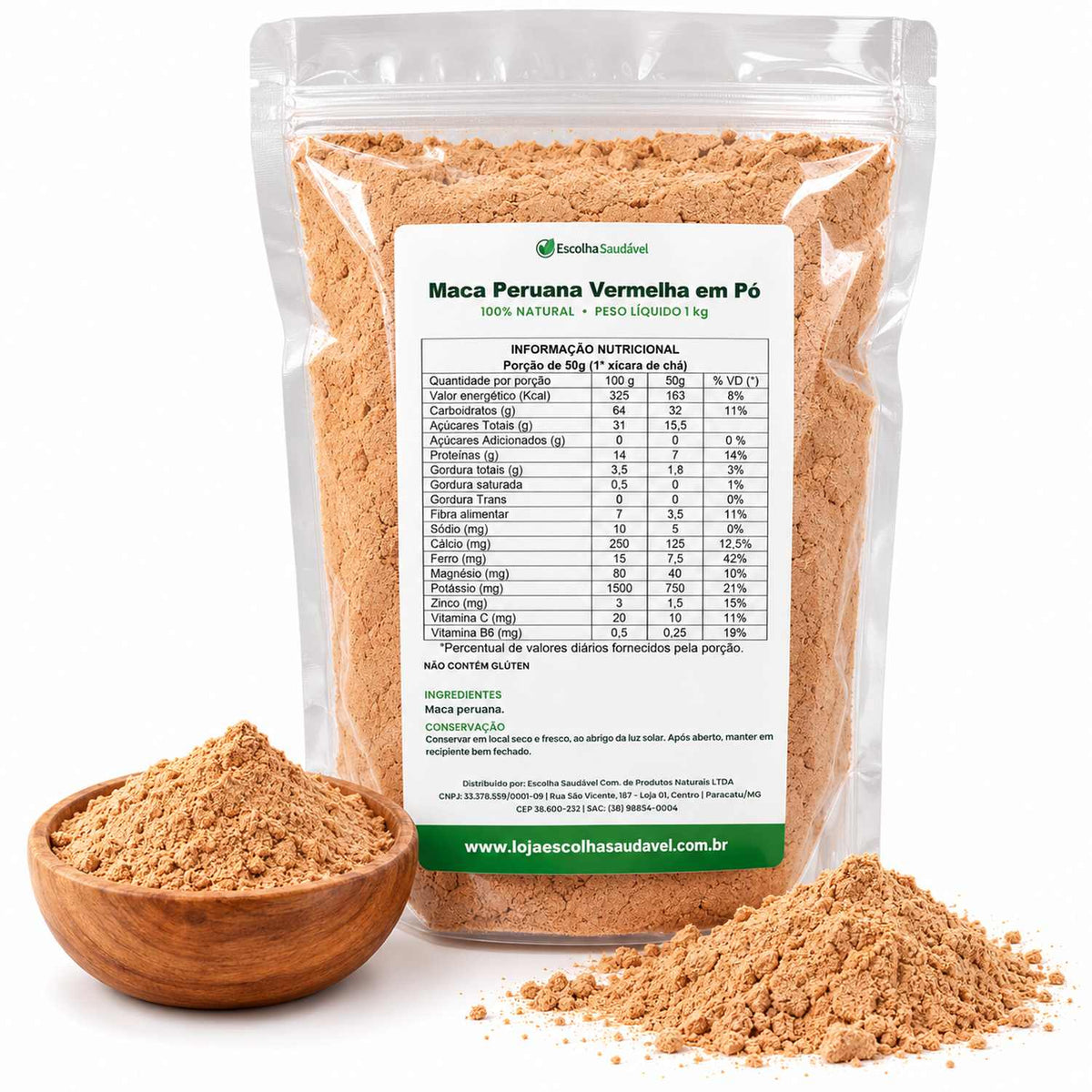 Maca Peruana Vermelha em Pó