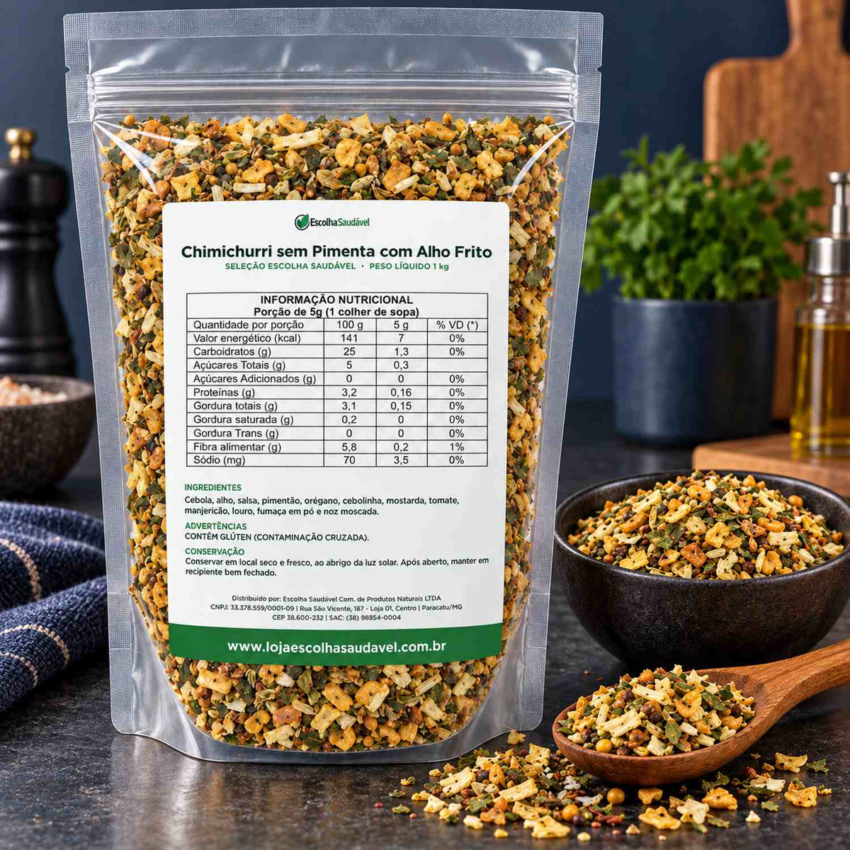 Chimichurri sem Pimenta com Alho Frito