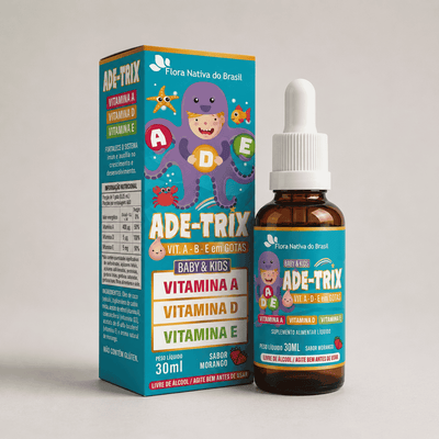 Ade Trix (Vitamina A, D, E) Sabor Morango 30ml  Flora Nativa