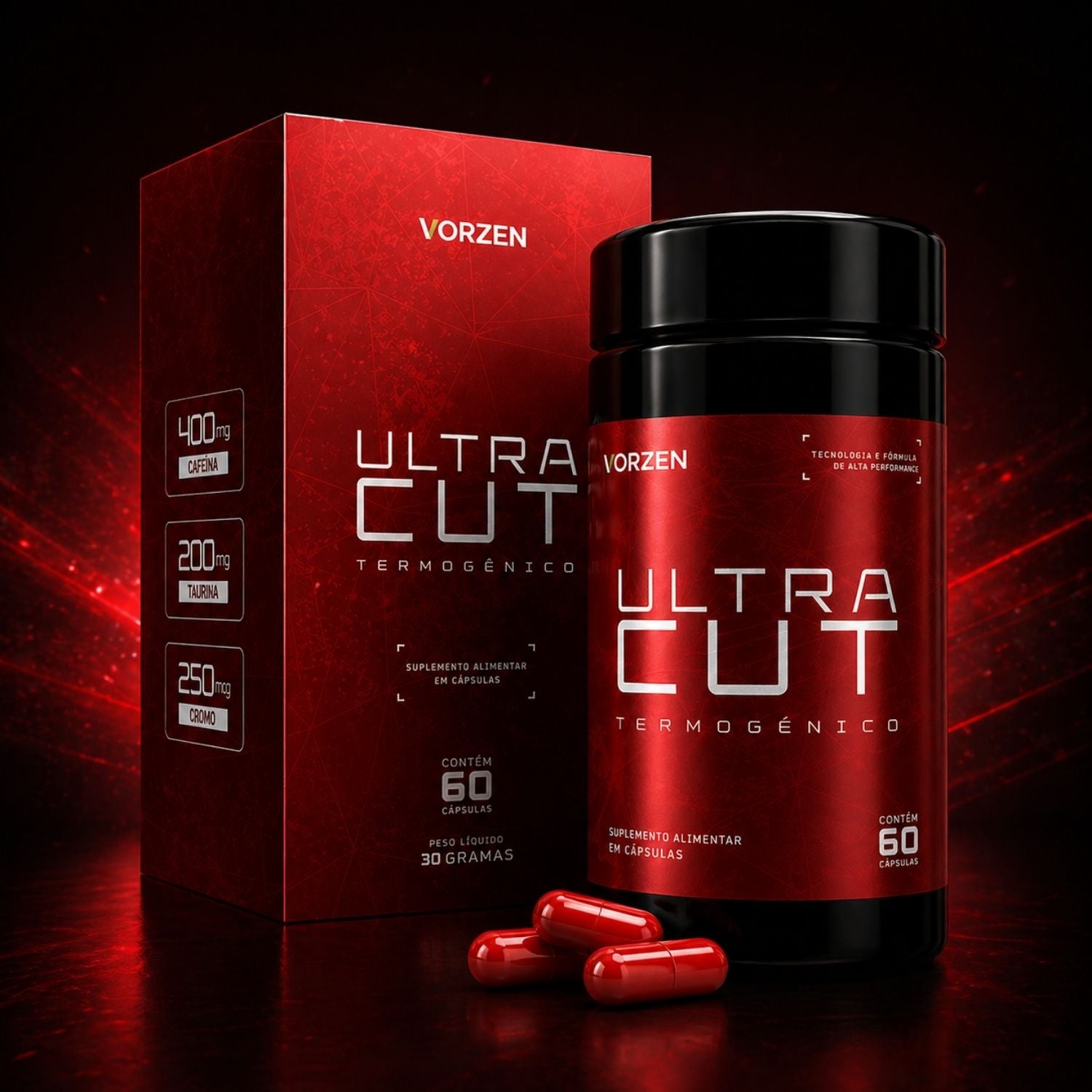 Termogênico Ultra Cut 60 Cápsulas Vorzen