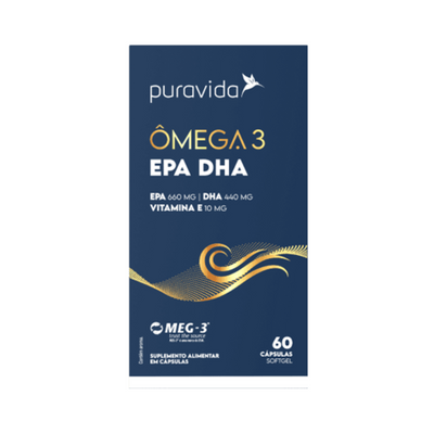 Ômega 3 EPA DHA 60 Cápsulas Pura Vida