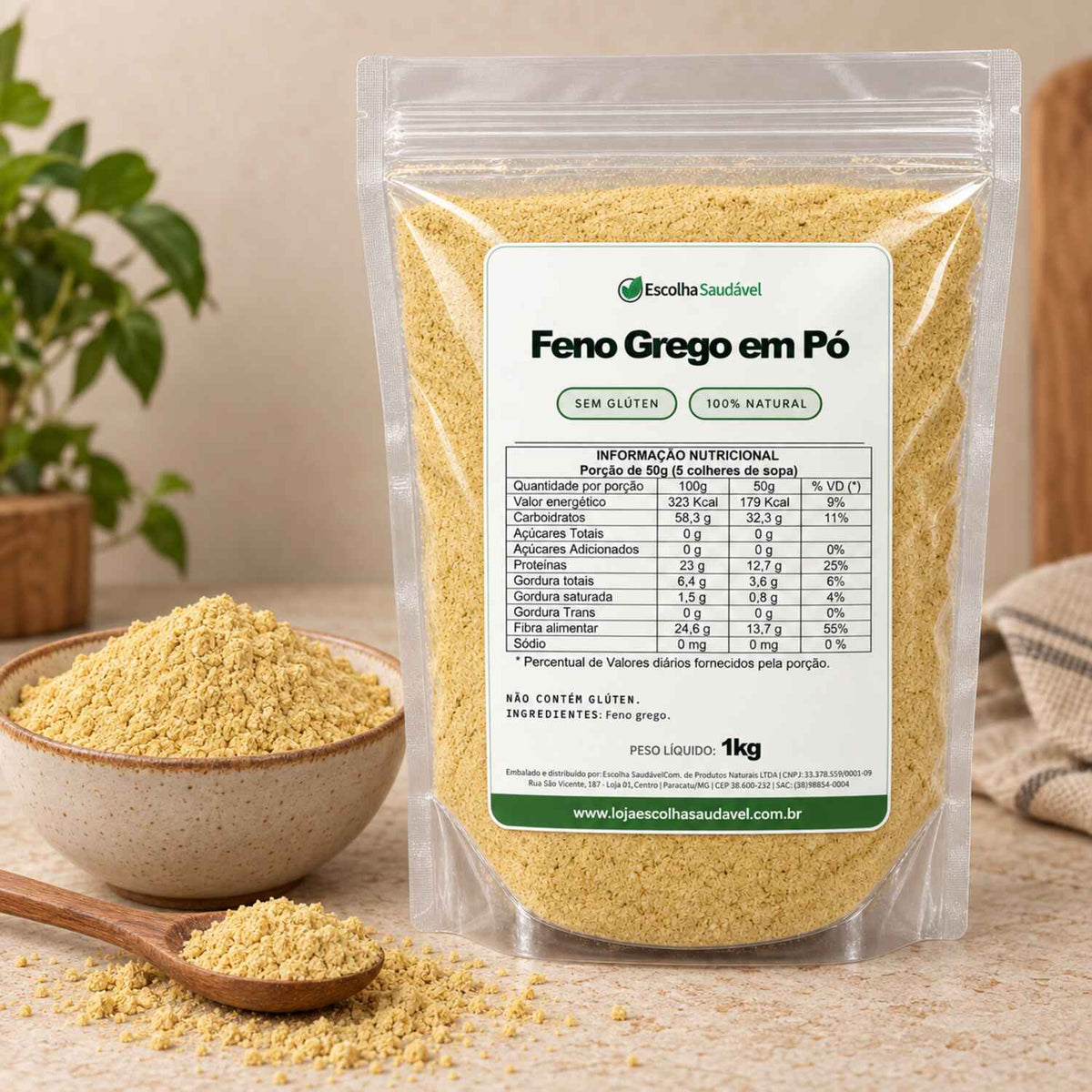 Feno Grego Em Pó