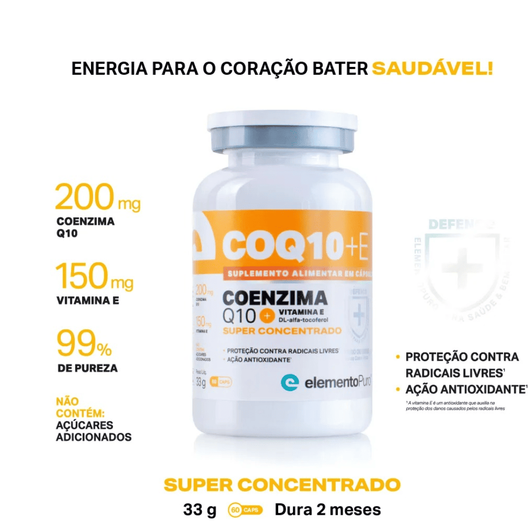 Coenzima Q10 (COQ10) 60 Cápsulas Elemento Puro