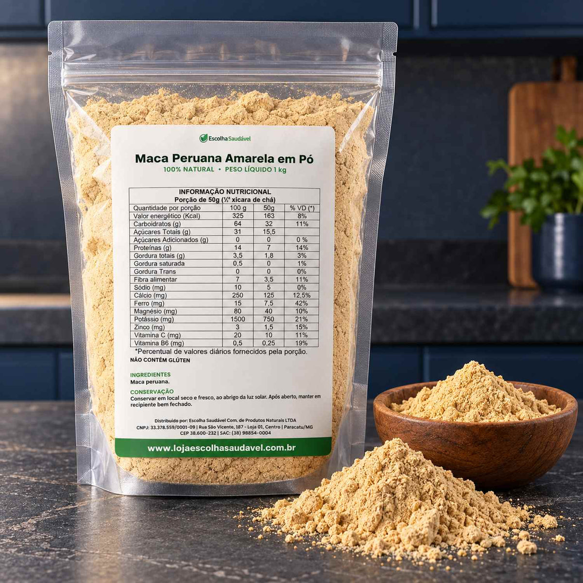 Maca Peruana Amarela em Pó