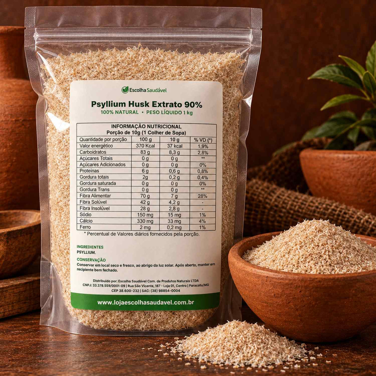 Psyllium Husk Extrato 90%