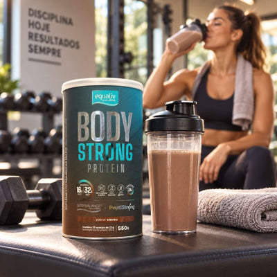 Body Strong Protein Peptistrong + Body Balance Cacau 550g Equaliv