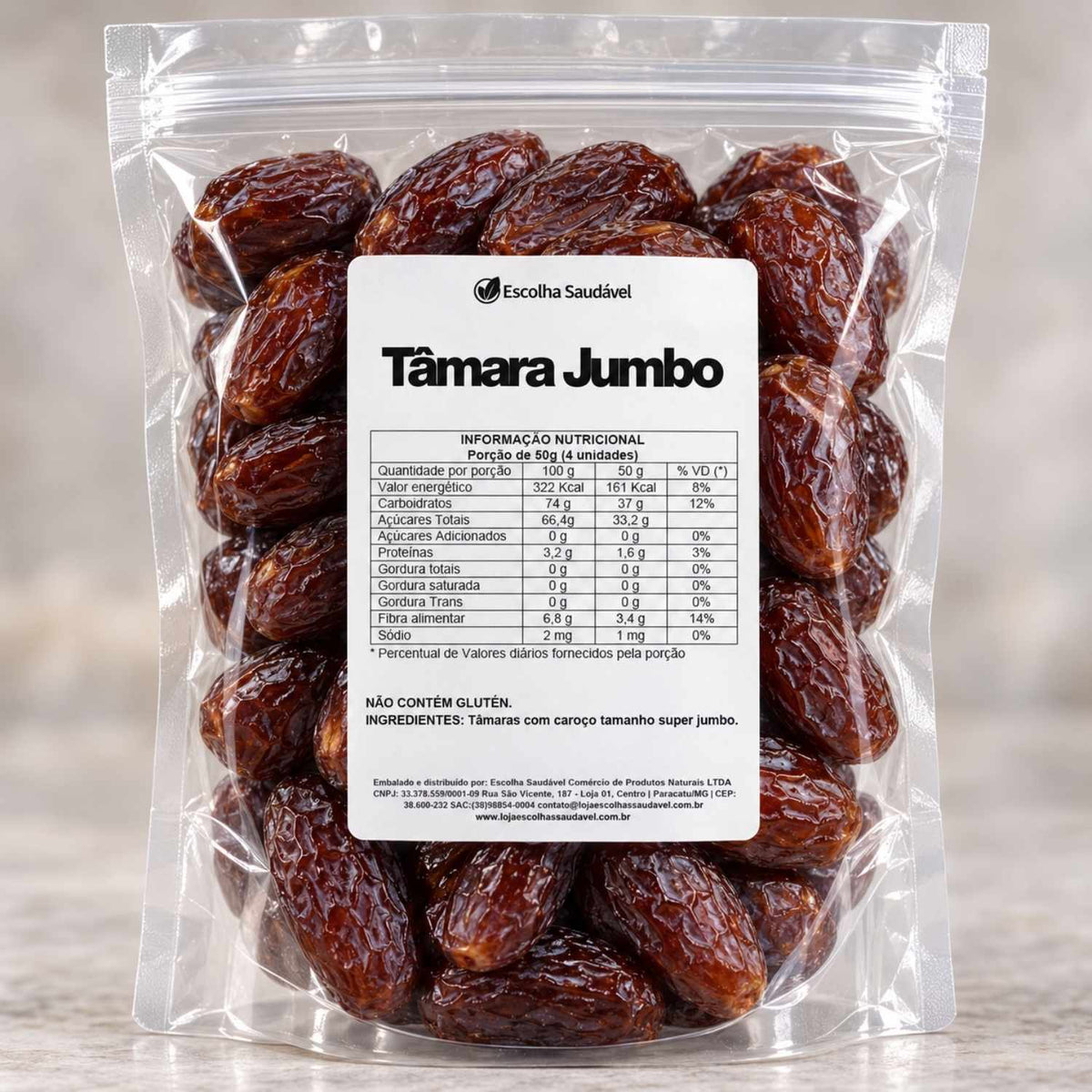 Tâmara Jumbo com Caroço