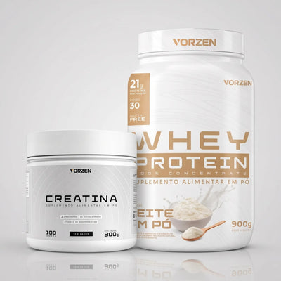 Combo Ganho de Massa | Whey Protein 900g + Creatina 300g