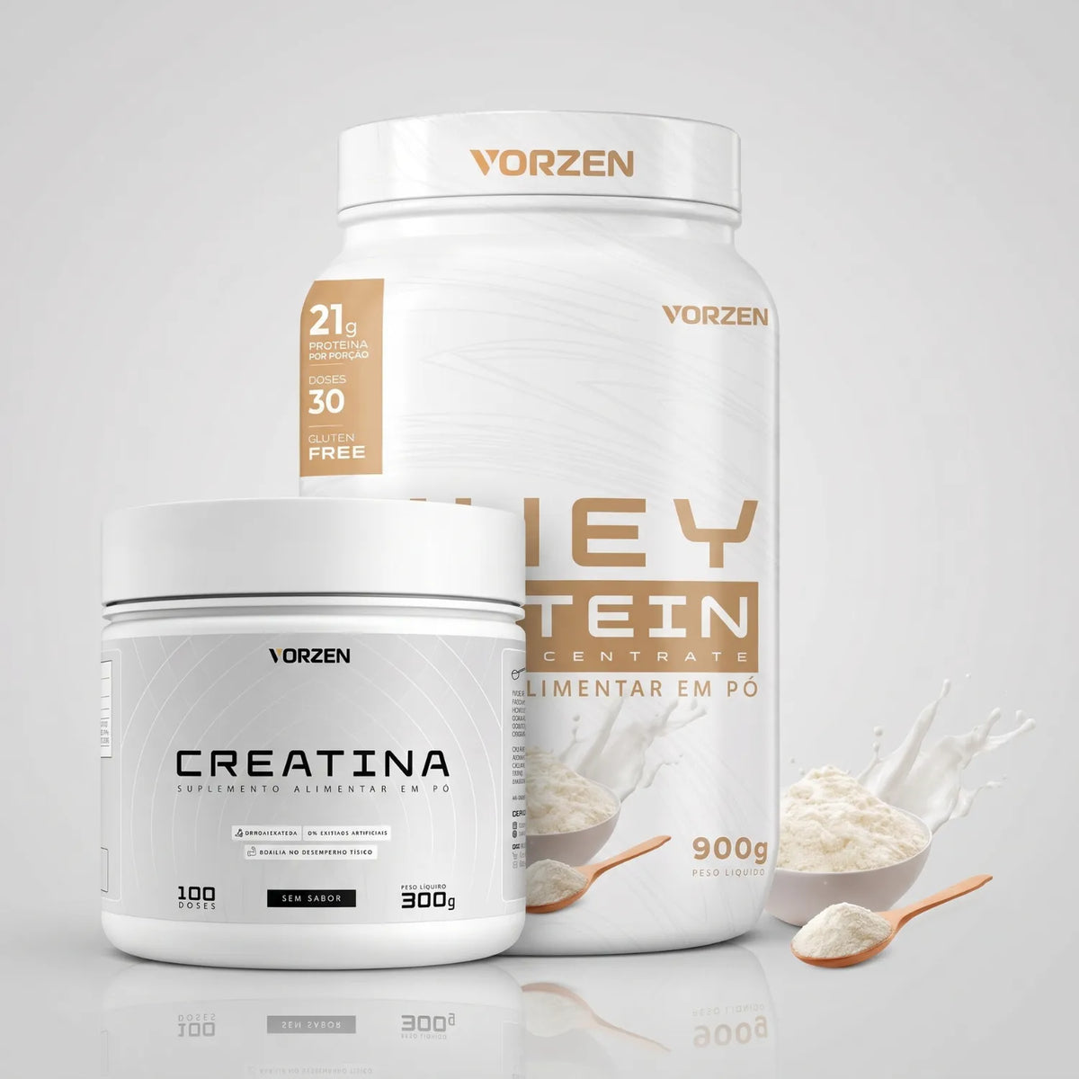 Combo Ganho de Massa | Whey Protein 900g + Creatina 300g
