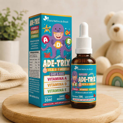 Ade Trix (Vitamina A, D, E) Sabor Morango 30ml  Flora Nativa