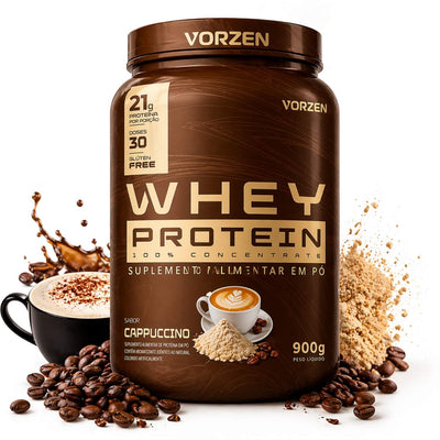 100% Whey Protein Concentrado Pote 900g Vorzen