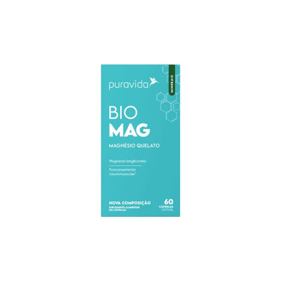 Bio Mag (Magnésio Quelato) 60 Cápsulas Pura Vida
