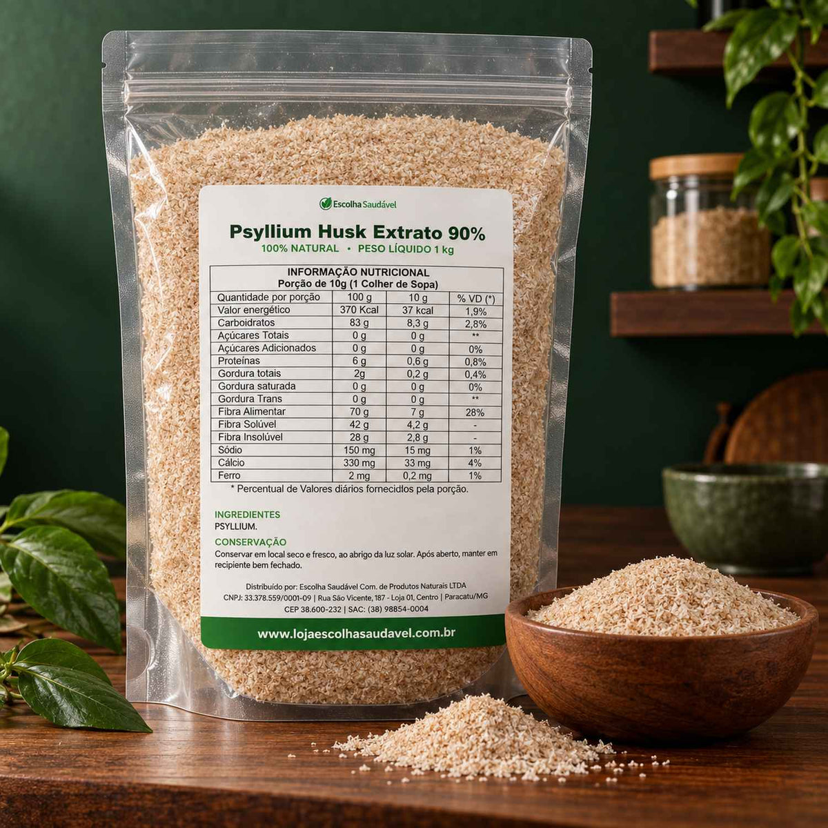 Psyllium Husk Extrato 90%