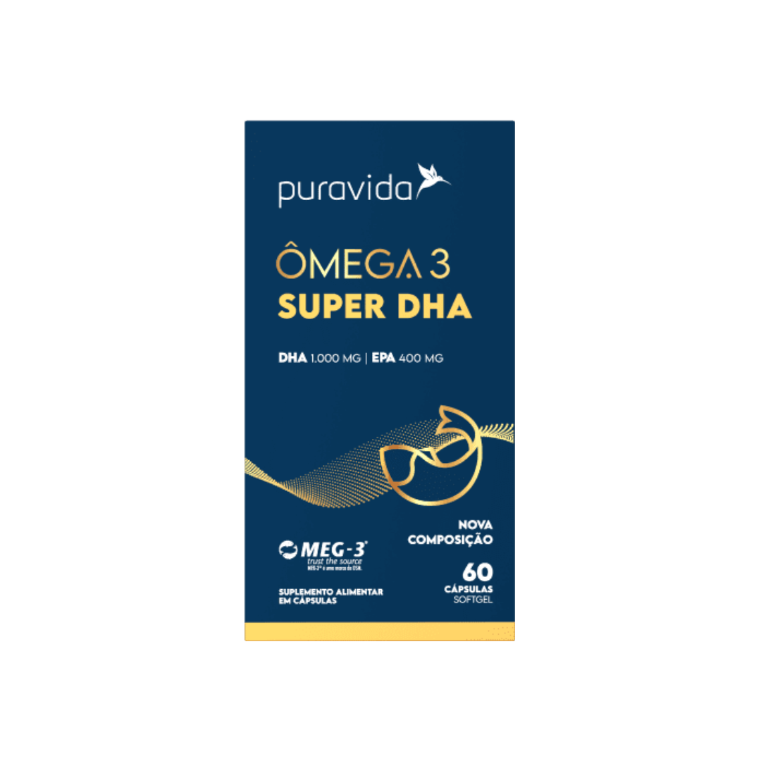 Ômega 3 Super DHA 60 Cápsulas Pura Vida