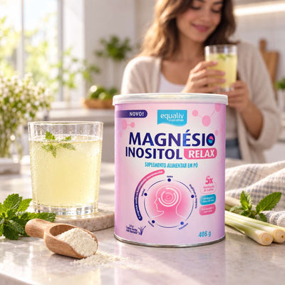 Magnésio Inositol Relax Gaba Sabor Capim Santo com Hortelã 408g