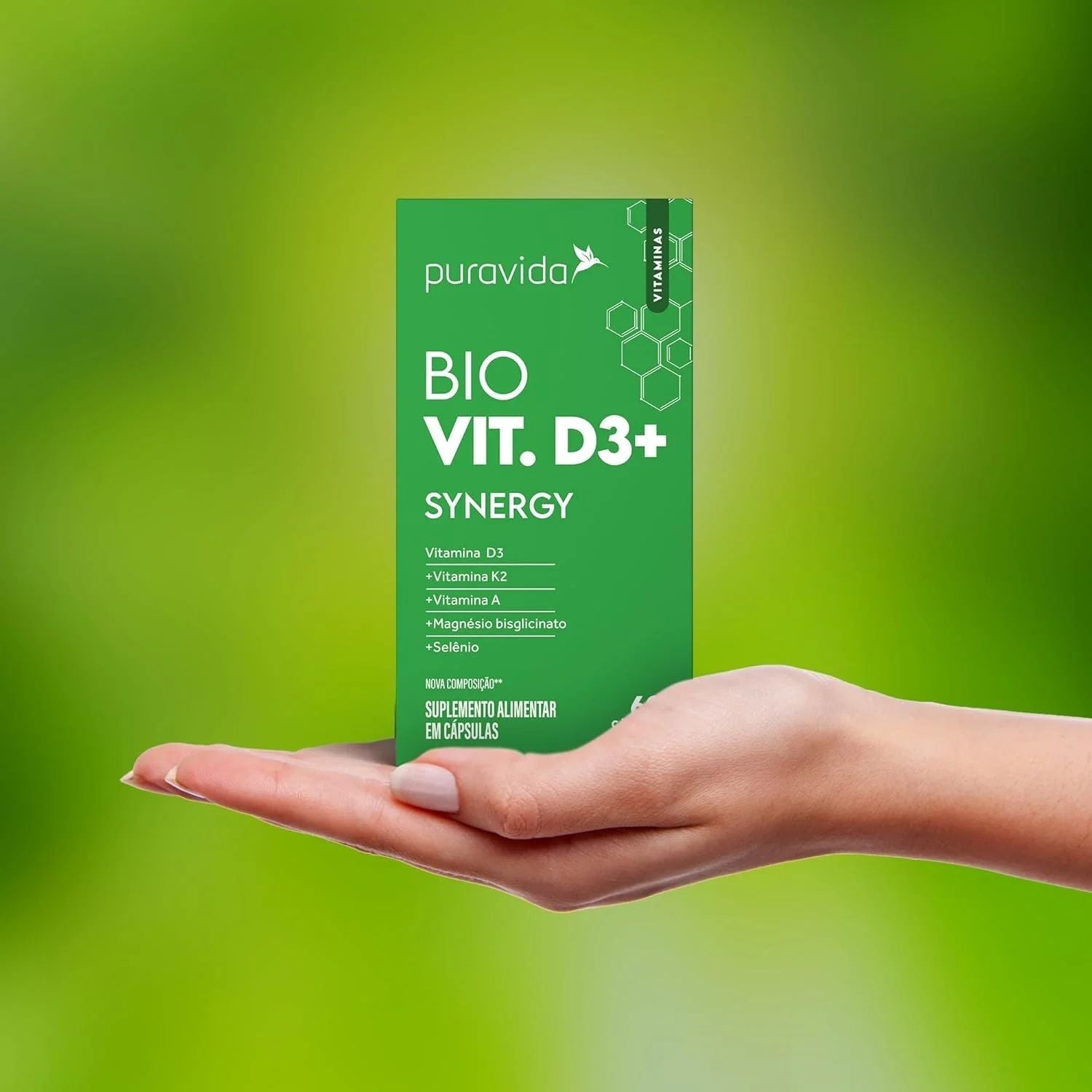 Bio Vitamina D3+ Synergy 60 Cápsulas Pura Vida