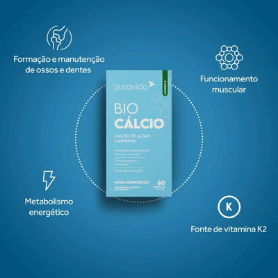 Bio Calcio 60 Cápsulas Pura Vida