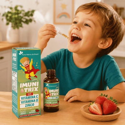 Imunitrix  (Vitamina C, D  e Zinco) Sabor Morango 30ml Flora Nativa do Brasil