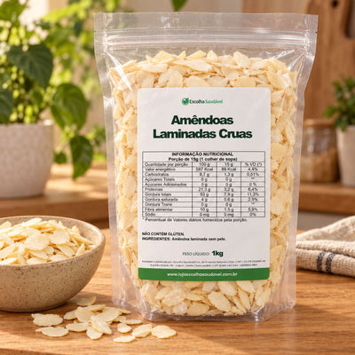 Amêndoas Laminadas Cruas